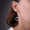 Brinco Agulha Quadrado