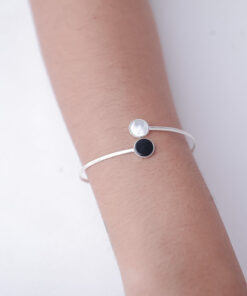 Bracelete Madrepérola e Ágata Negra