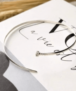 bracelete prego em prata 925 em livro branco