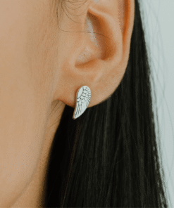 brinco asas de anjo em modelo