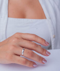 Aliança Fina Meia Cana