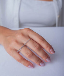 Anel Palito de prata 925 em modelo