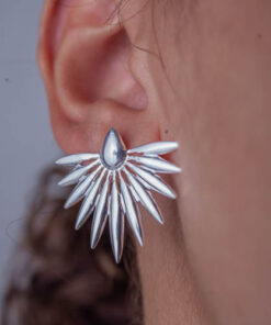 Brinco Leque em modelo de prata 925