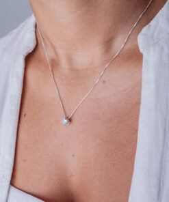 Colar Ponto de Luz Sobrepor de prata 925 em modelo