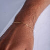 Pulseira Piastrine Unissex de ouro 18k em modelo1